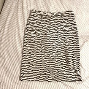 Banana republican black and white pencil skirt